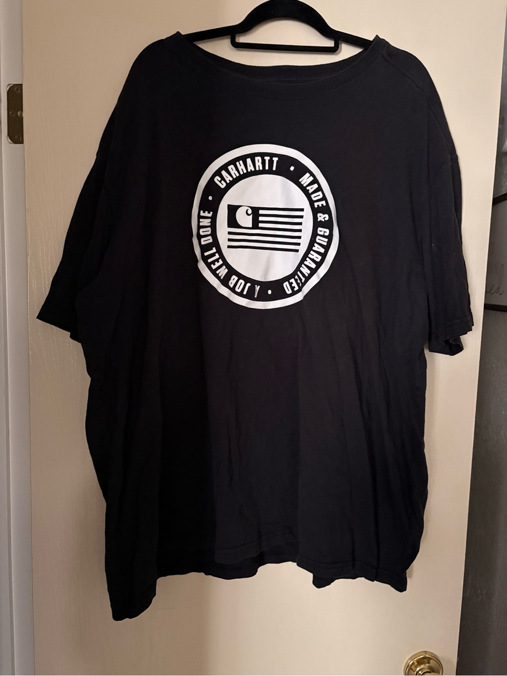Carhartt Black Short Sleeve Tee with White Circular Logo